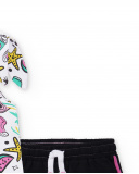 Conjunto punto blanco negro niña Flamingo Mood