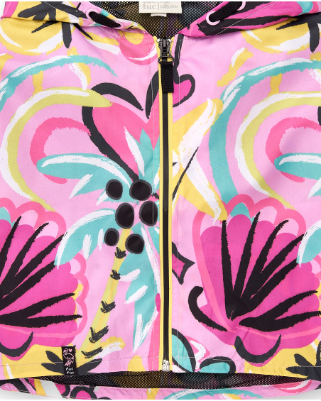 Cortavientos lila niña Flamingo Mood