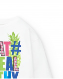 Camiseta larga punto blanco niña Acid Bloom