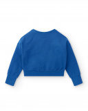 Sudadera felpa azul niña Acid Bloom