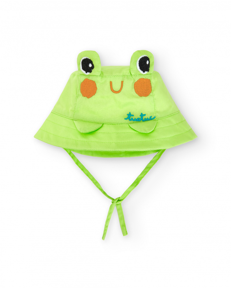 Gorro plana verde niño Water Lilies