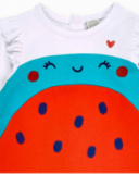 Pelele punto blanco rojo niña Frutti