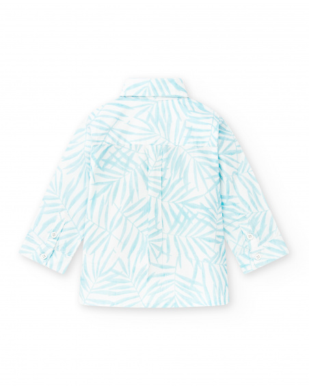 Camisa popelín blanco niño Paradiso