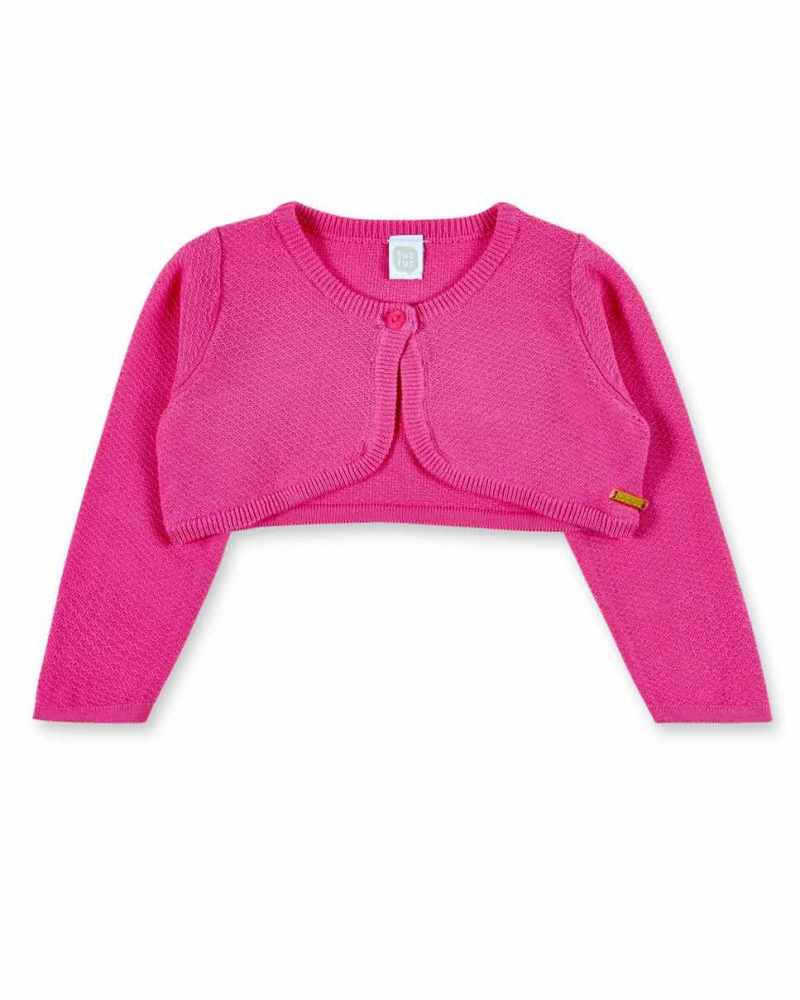 Chaqueta tricot fucsia niña Paradiso
