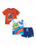 Conjunto punto rojo azul niño salty Air