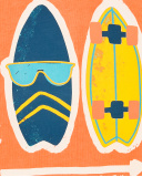 Camiseta punto naranja niño Laguna Beach