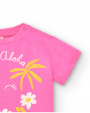 Camiseta punto fucsia niña Laguna Beach