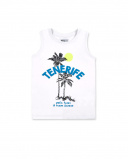 Camiseta tirantes punto blanco niño Tenerife Surf
