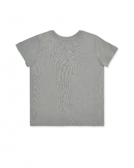 Gray knit t shirt for boy Urban Attitude collection tuc tuc