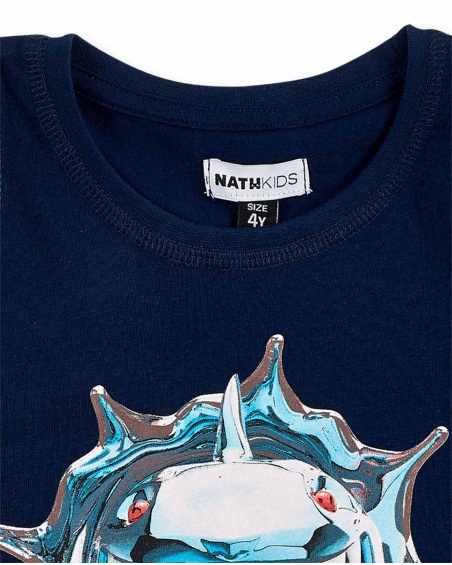 Camiseta tirantes punto navy niño Game Mode