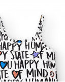 Vestido punto blanco happy niña Summer Vibes