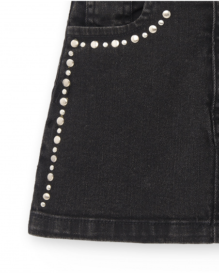 Falda denim negro niña Ultimate City Chic