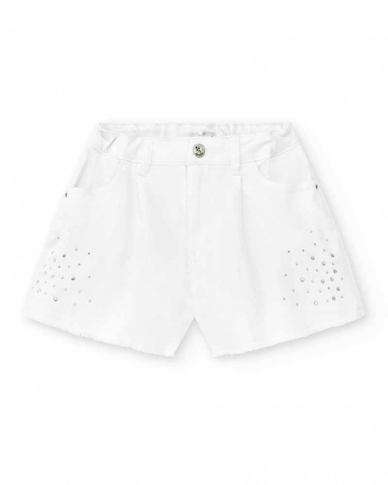 Short denim blanco niña Ultimate City Chic