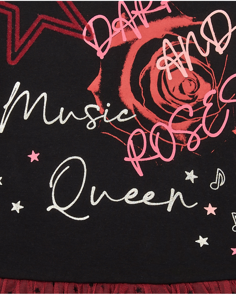 Black sweatshirt with red writing hotsell