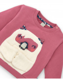 Pink polar bear sweatshirt and printed leggings set for girls from the Freezy collection Pink polar bear sweatshirt and printed leggings set for girls from the Freezy collection