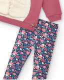 Pink polar bear sweatshirt and printed leggings set for girls from the Freezy collection Pink polar bear sweatshirt and printed leggings set for girls from the Freezy collection