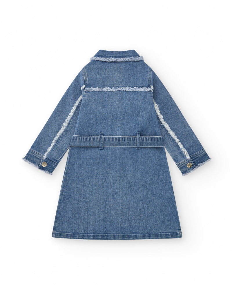 Denim shirt dress for girls from The Land of Ice collection