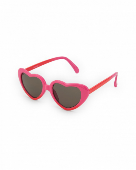 Pink heart-shaped sunglasses for girls