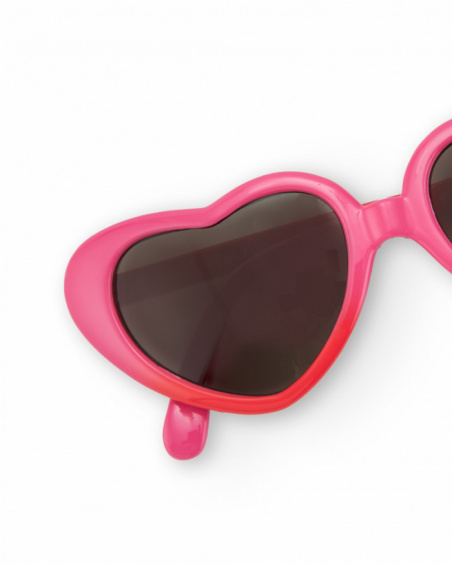 Pink heart-shaped sunglasses for girls