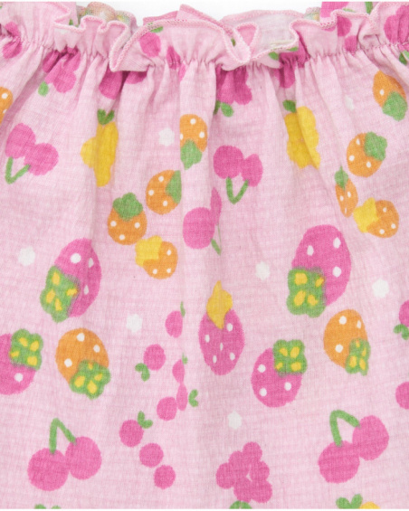 Conjunto para niña con camiseta de punto sin mangas estampada