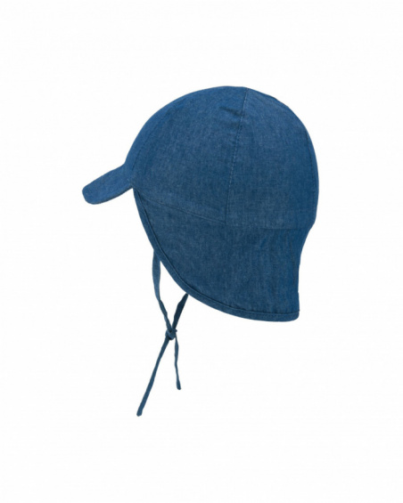 Boys' hat with red and blue fish print