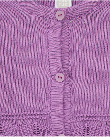Lilac jacket for girls with buttons and details