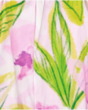 Pink floral dress for girls with pleats