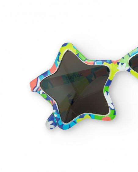 Blue sunglasses for girls with star-shaped frame