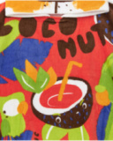 Poncho towel for boys with animal hood