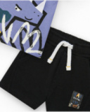 Lilac T-shirt for boys with dinosaur print and text "This is my wild side" Lilac T-shirt for boys with dinosaur print and text "This is my wild side"