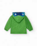 Green windbreaker for boys with shark design