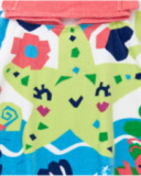 Poncho towel for boys with starfish and marine motifs Poncho towel for boys with starfish and marine motifs
