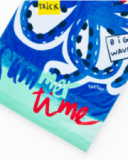 Blue towel for boys with octopus design
