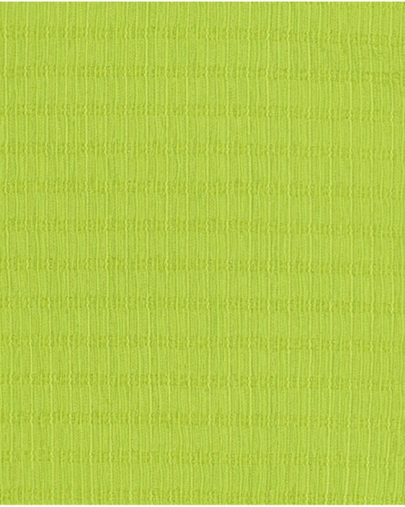 Green sleeveless girls' top with textured fabric.