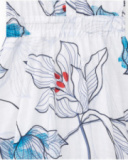 White girls' dress with straps and a floral print.