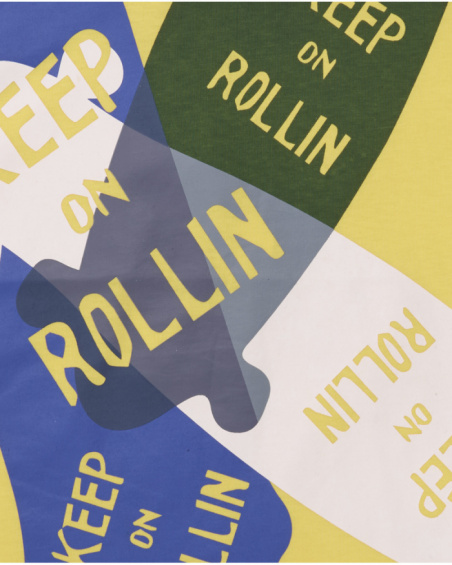 Sleeveless t-shirt for boy in yellow with skate print