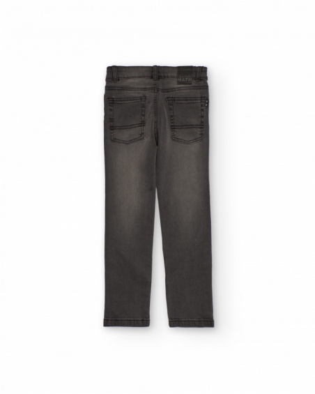 Faded black denim pants for boys