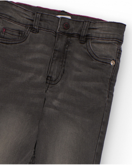 Faded black denim pants for boys