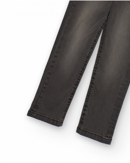 Faded black denim pants for boys