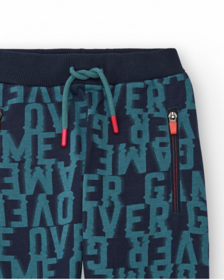 Boys’ jogger with navy “Game Over” print