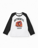 Long-sleeved t-shirt for boys with baseball glove print Long-sleeved t-shirt for boys with baseball glove print