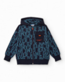 Boys' hoodie with "GAME OVER" all-over print Boys' hoodie with "GAME OVER" all-over print