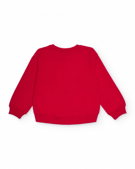 Red sweatshirt for girls with letter print Red sweatshirt for girls with letter print
