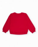 Red sweatshirt for girls with letter print Red sweatshirt for girls with letter print