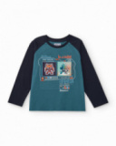 Long-sleeved t-shirt for boys with video game print Long-sleeved t-shirt for boys with video game print