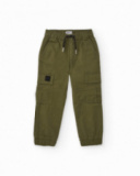 Boys' cargo pants in military green Boys' cargo pants in military green
