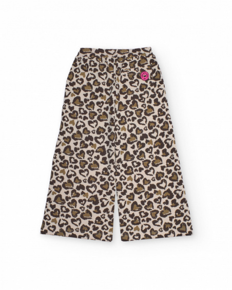 Wide-leg girls’ pants with animal print Wide-leg girls’ pants with animal print