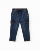 Dark denim cargo jogger pants for boys Dark denim cargo jogger pants for boys