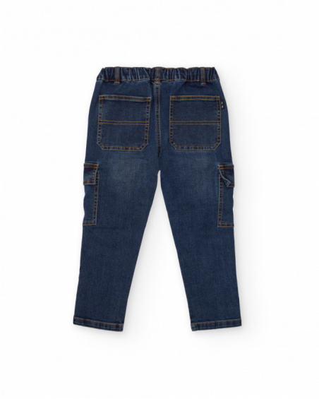 Dark denim cargo jogger pants for boys Dark denim cargo jogger pants for boys