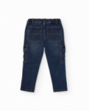 Dark denim cargo jogger pants for boys Dark denim cargo jogger pants for boys